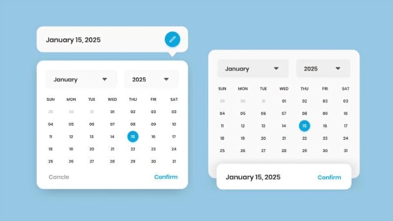 Date Picker UI Design
