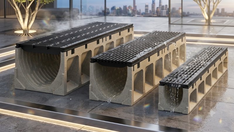 Strip Drains Outdoor Water Management Solution