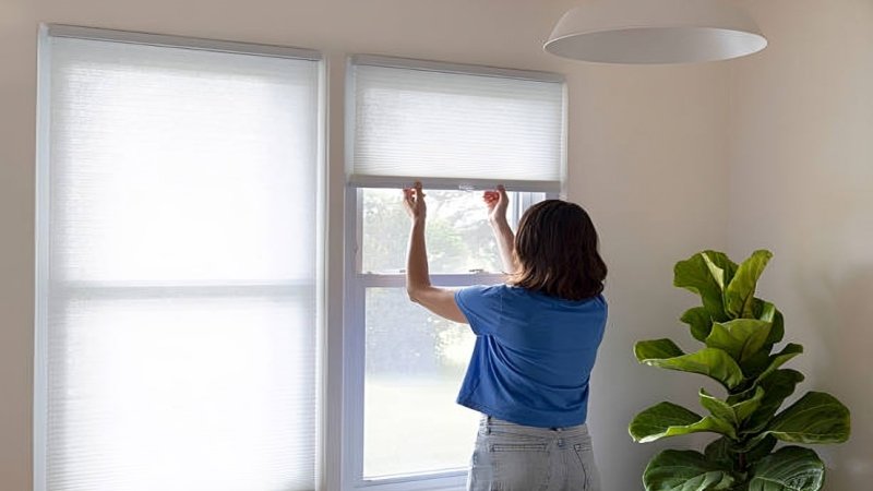 Window treatments Tampa FL cellular shades reducing summer heat