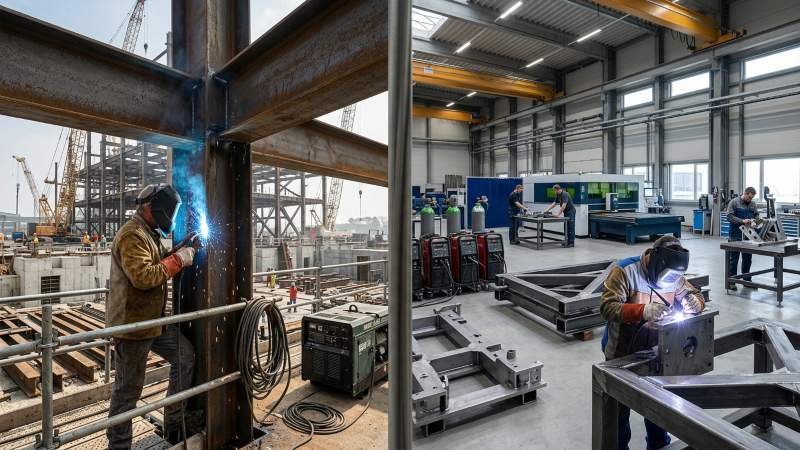 Field welding vs shop fabrication for a steel metal project