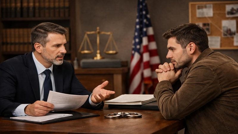 Criminal defense attorney discussing a robbery charge in Fort Worth, Texas, with a client